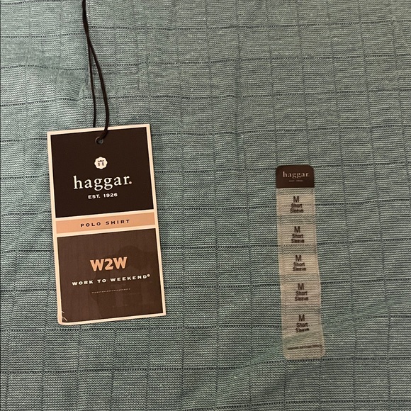 Haggar Men's Aqua Polo Shirt - Picture 4 of 10